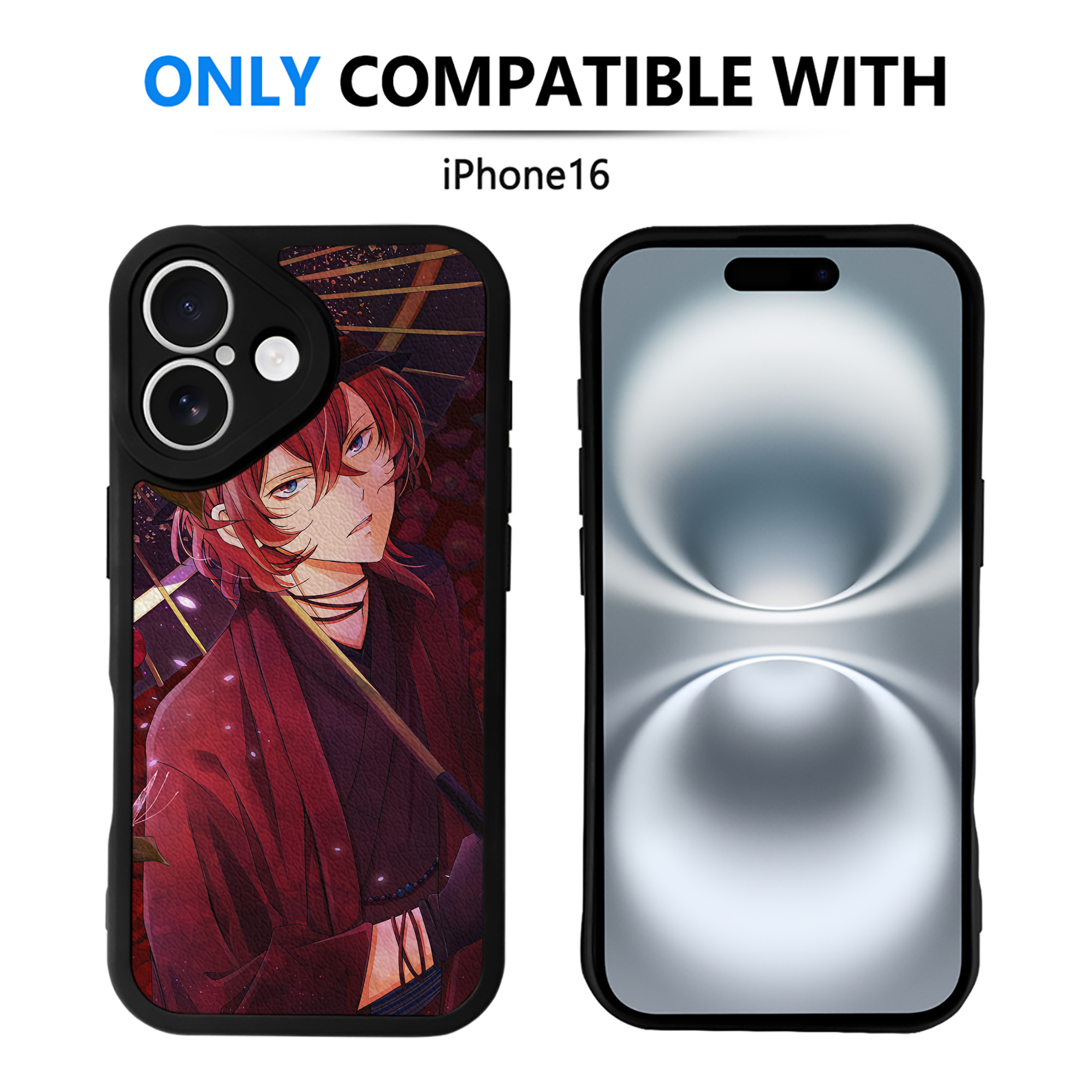 （画像用） 文豪ストレイドッグス Bungo Stray Dogs 【iPhone 16シリーズ対応】シリコンスマホケース（レザー調） 材質：シリコン